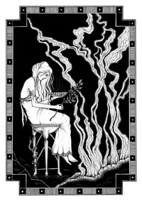 Image 1 of Original ink drawing "Pythia"