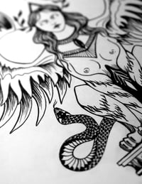 Image 3 of Greek Sphinx - Original ink illustration
