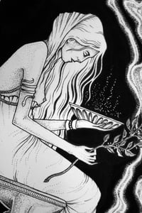Image 2 of Original ink drawing "Pythia"