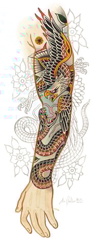Image 1 of Arm snake against eagle