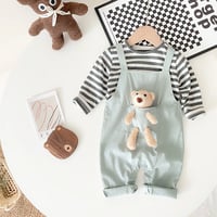 Image 2 of Teddy Bear 'Faux' Dungarees All In One Unisex