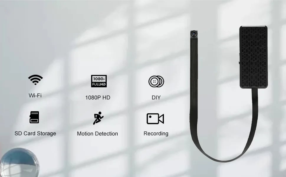 MSL Mini Camera with Motion Detection, Remote Viewing, and SD Card Support