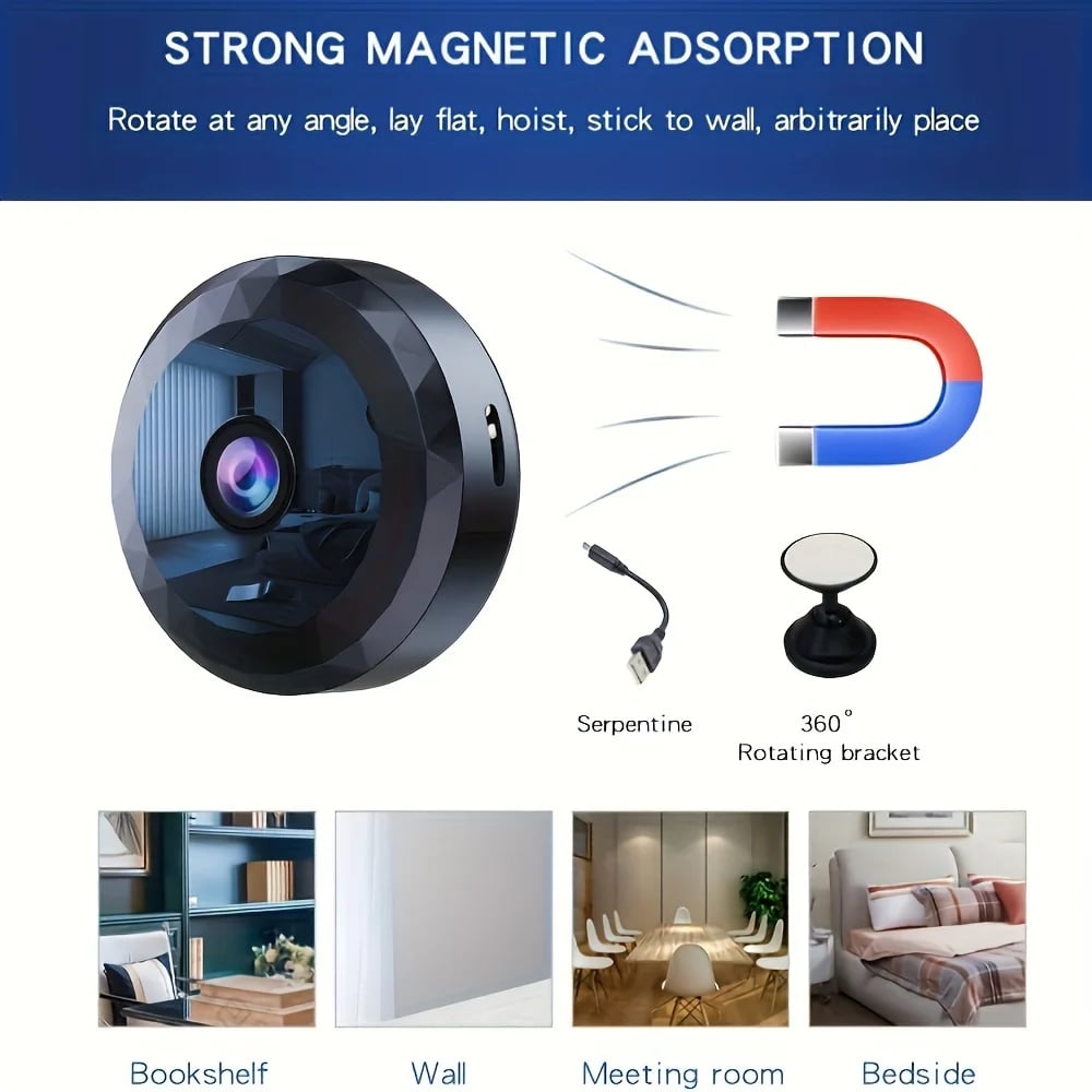 MSL Mini WiFi Camera Wireless 1080P HD Security with Night Vision and Motion Detection
