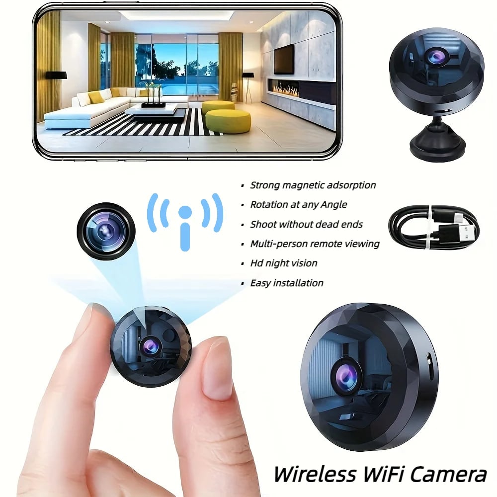 MSL Mini WiFi Camera Wireless 1080P HD Security with Night Vision and Motion Detection
