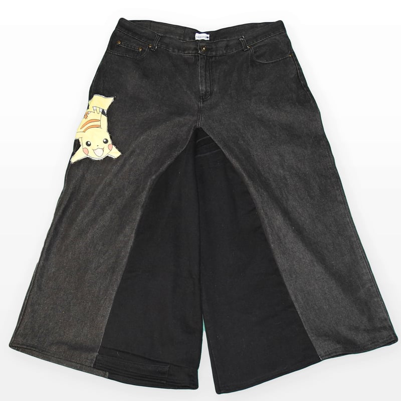 Black Pokemon Super Baggy Jeans 38 Black Pokemon Super Baggy Jeans 38