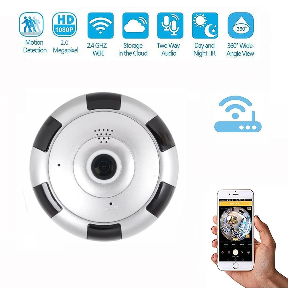 MSL 360 Degree Panoramic Camera with WiFi and Two-Way Audio for Home Security