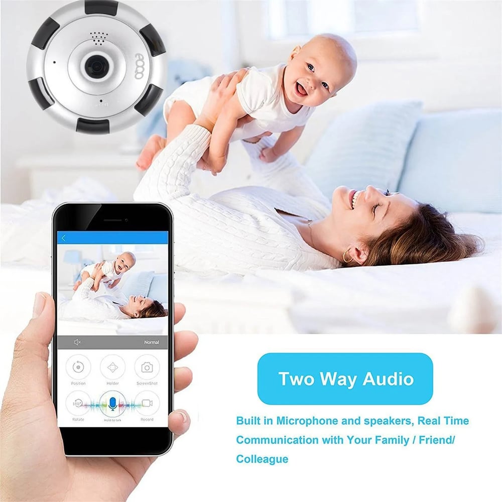 MSL 360 Degree Panoramic Camera with WiFi and Two-Way Audio for Home Security