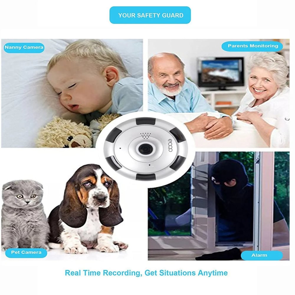 MSL 360 Degree Panoramic Camera with WiFi and Two-Way Audio for Home Security