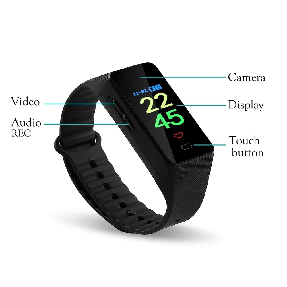 MSL 1080P HD Sports Watch Camera with Wearable Monitoring and Home Safety