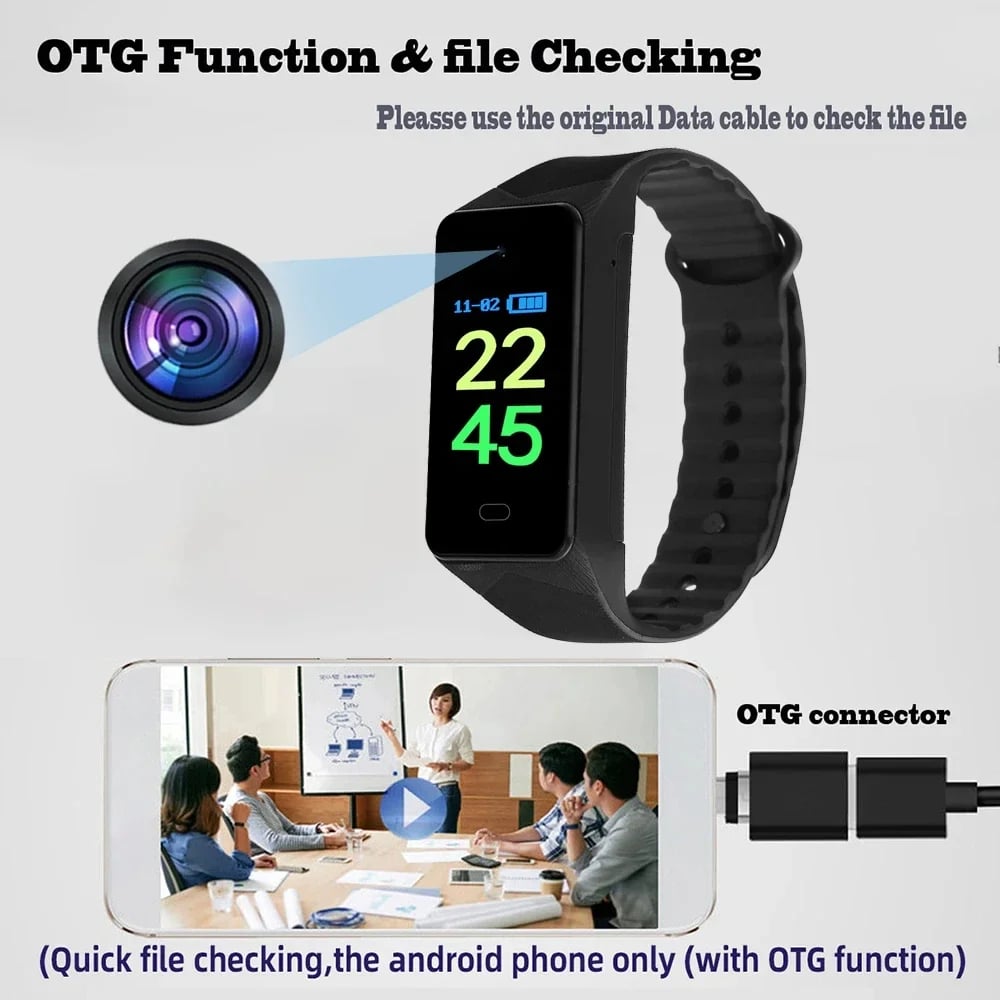 MSL 1080P HD Sports Watch Camera with Wearable Monitoring and Home Safety