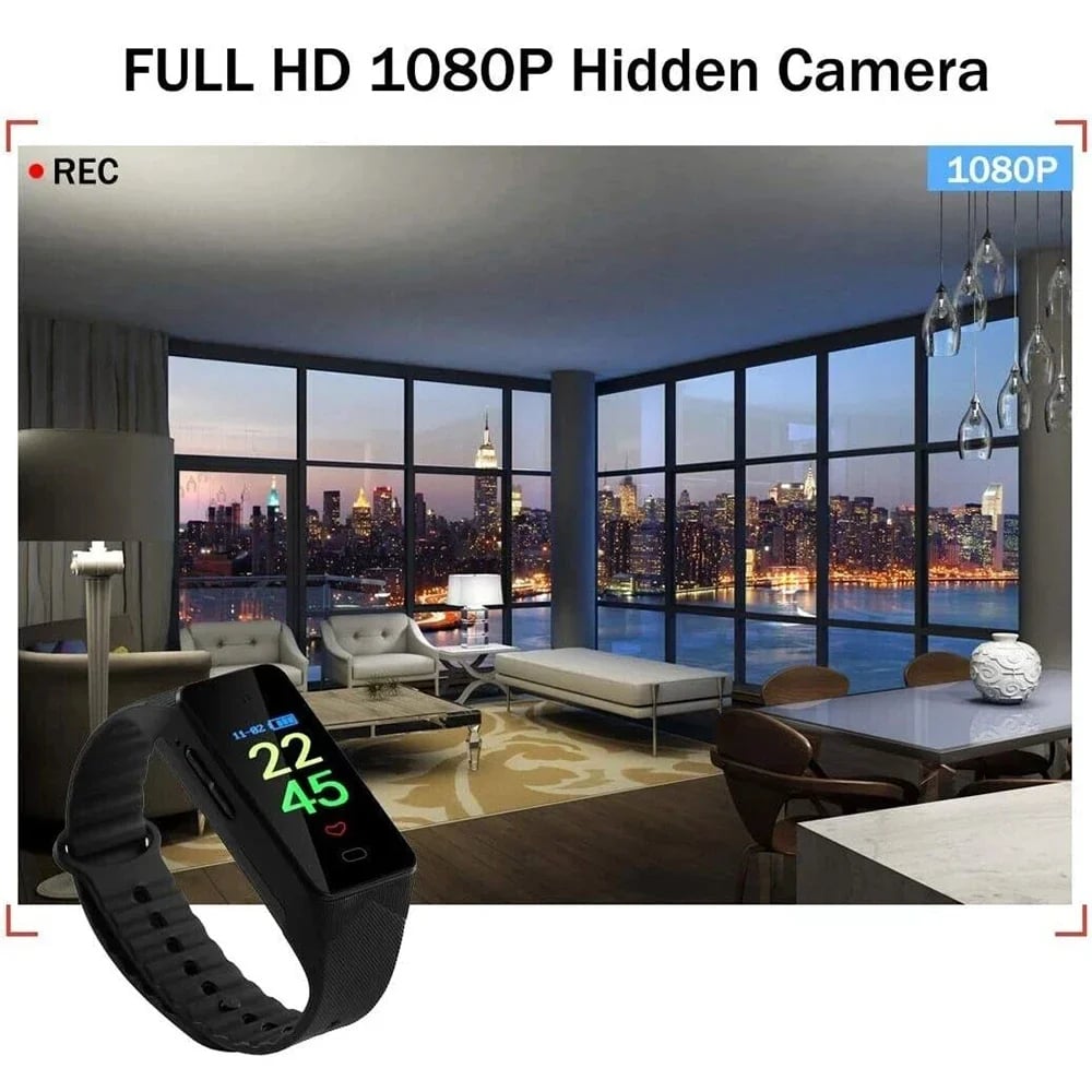 MSL 1080P HD Sports Watch Camera with Wearable Monitoring and Home Safety