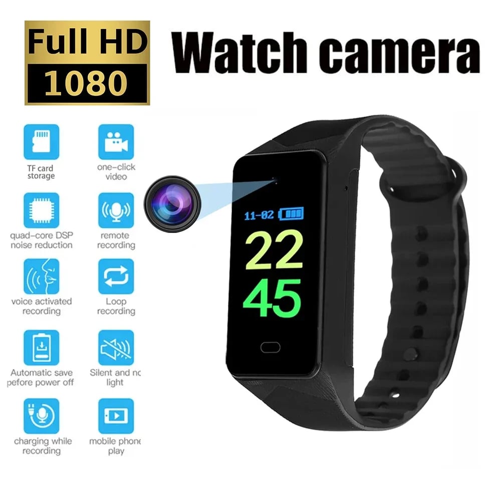 MSL 1080P HD Sports Watch Camera with Wearable Monitoring and Home Safety