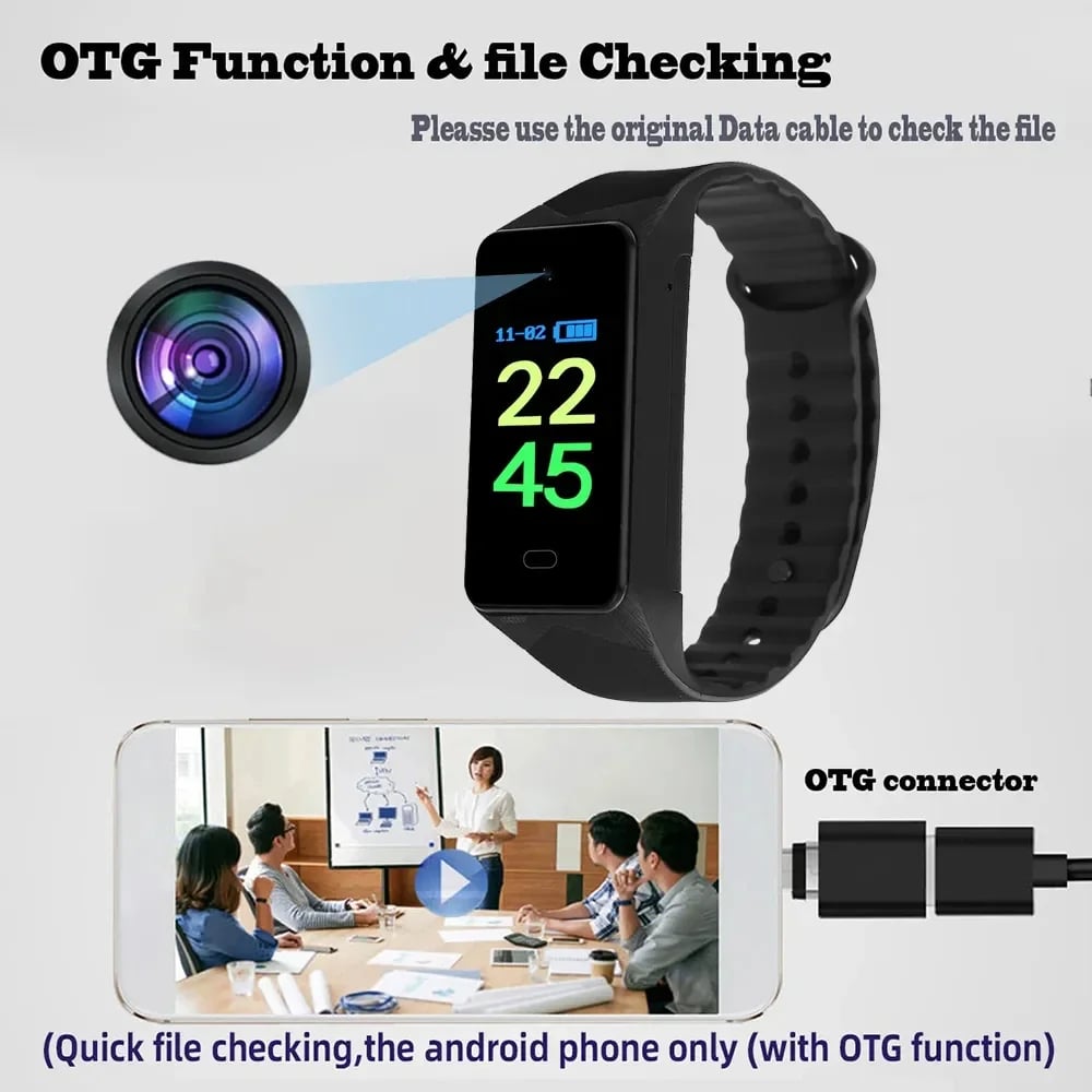 MSL 1080P HD Sports Watch Camera with Wearable Monitoring and Home Safety