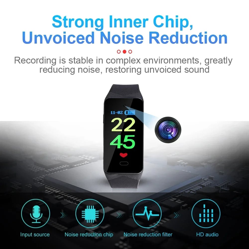 MSL 1080P HD Sports Watch Camera with Wearable Monitoring and Home Safety