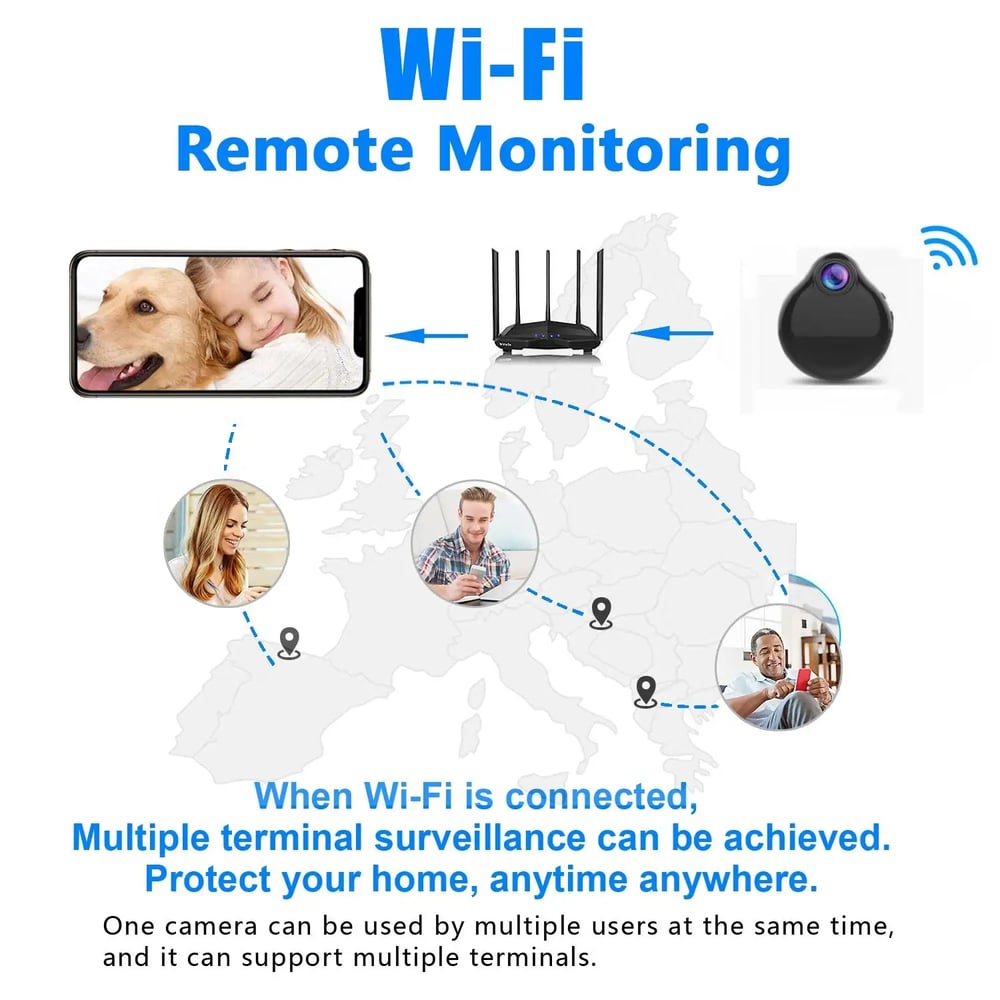 MSL 1080P Mini WiFi Camera with Night Vision and Motion Detection