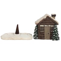 Image 3 of Winter Log Cabin Incense Cone Burner + FREE cones