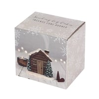 Image 2 of Winter Log Cabin Incense Cone Burner + FREE cones