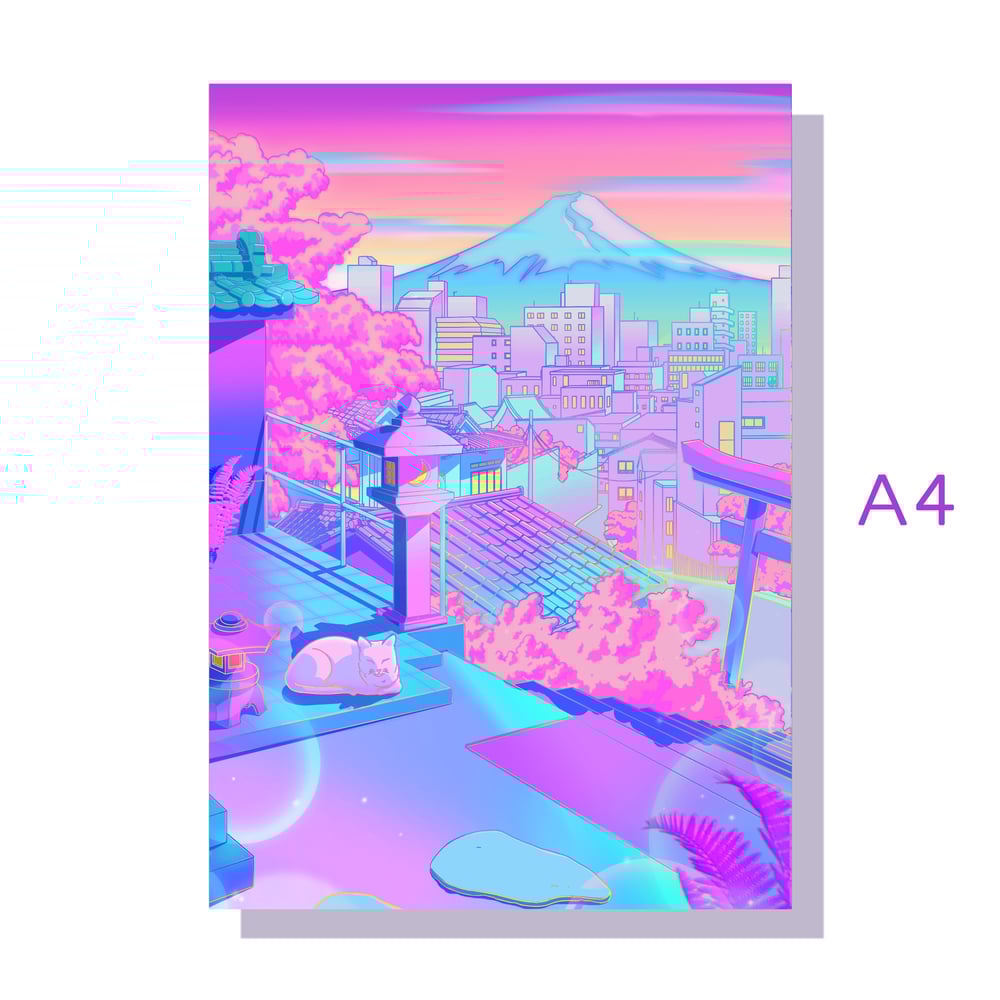 Image of Fuji Blossom - HOLOGRAPHIC PRINT - Available in two sizes