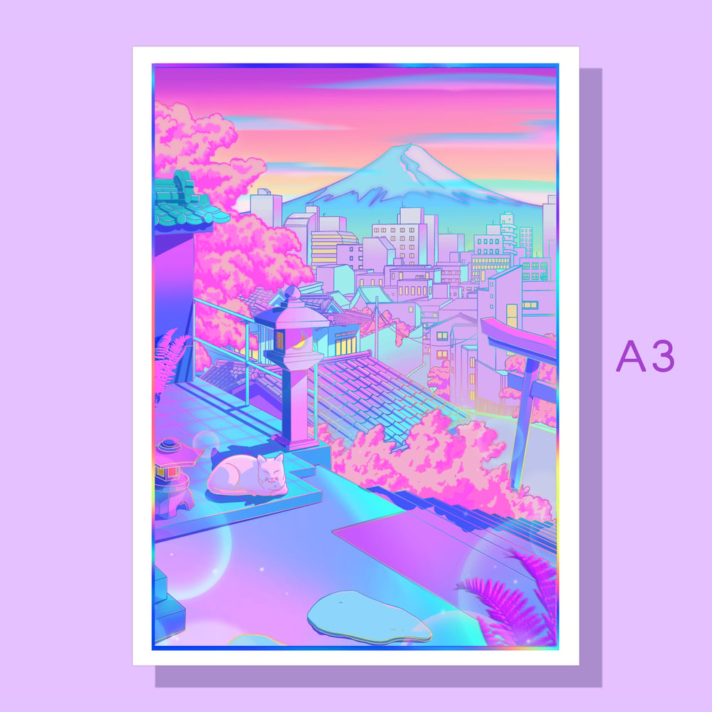 Image of Fuji Blossom - HOLOGRAPHIC PRINT - Available in two sizes