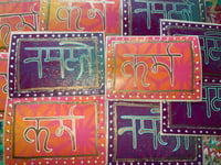 Image 1 of Large Karma and Namaste Handpainted Asanoha stickers 