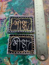 Image 3 of Sanskrit 'Moksha' calligraphy paper stickers 