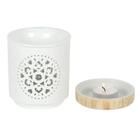 Image 2 of White Mandala Oil Burner and Wax Warmer