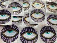 Image 2 of Third Eye circular paper sticker  