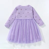 Image 6 of Purple Rainbow Ribbed Tutu Dress