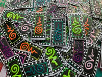 Image 1 of  Colourful mini Unalome paper stickers  