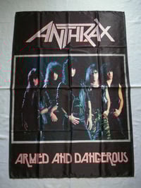 Image 1 of ANTHRAX - Armed and dangerous Flag (cloth poster Banner tapestry) Thrash metal
