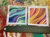 Image 4 of Extra large square watercolour flow paper stickers 