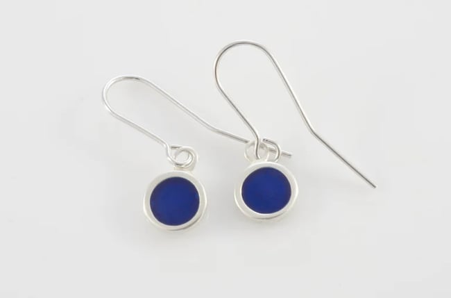  Small Round Silver Earrings  