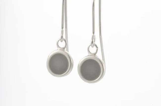  Small Round Silver Earrings  