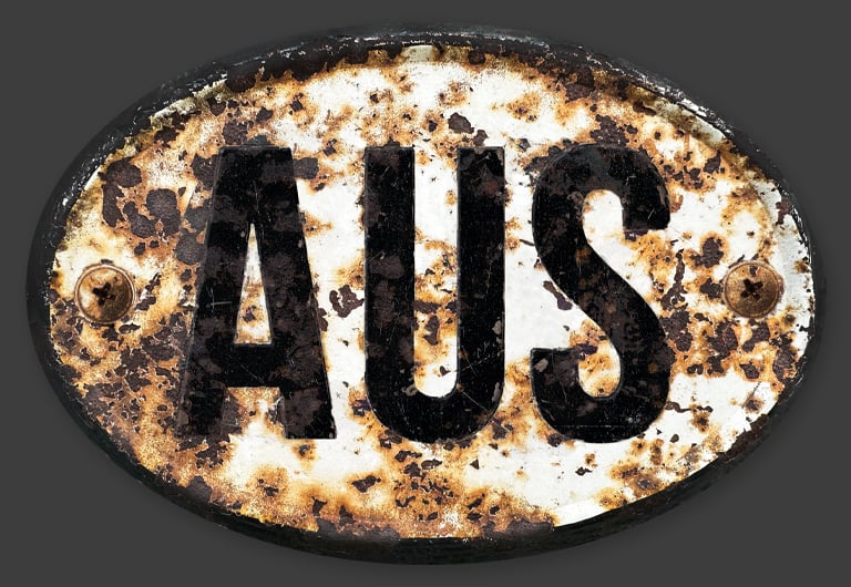 Image of Magnetic Australia 'AUS' Badge, Standard 180x120mm 