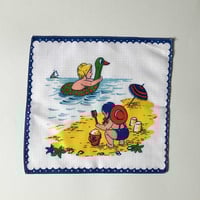 Mouchoir coton plage années 60/70 stock neuf