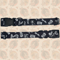 Image 1 of Adjustable Traditional Tattoo Dog Collar