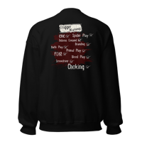 Image 2 of Officially licensed Malachi trigger warning front & back design Unisex Sweatshirt