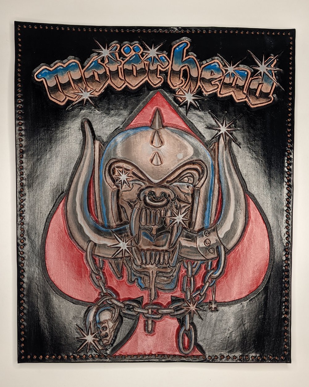 Motorhead Tooled Leather Back Patch