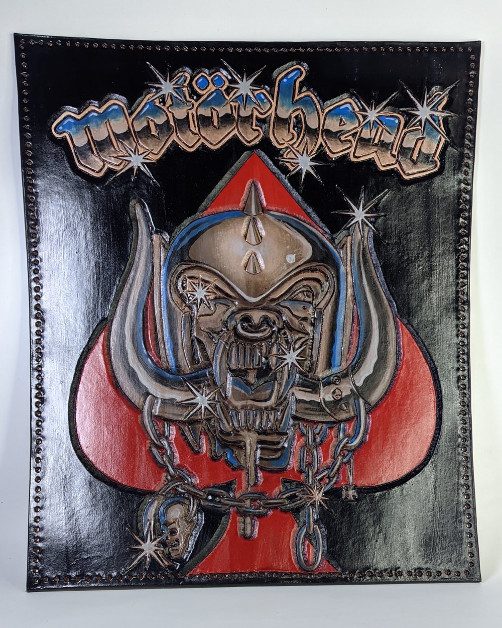 Motorhead Tooled Leather Back Patch