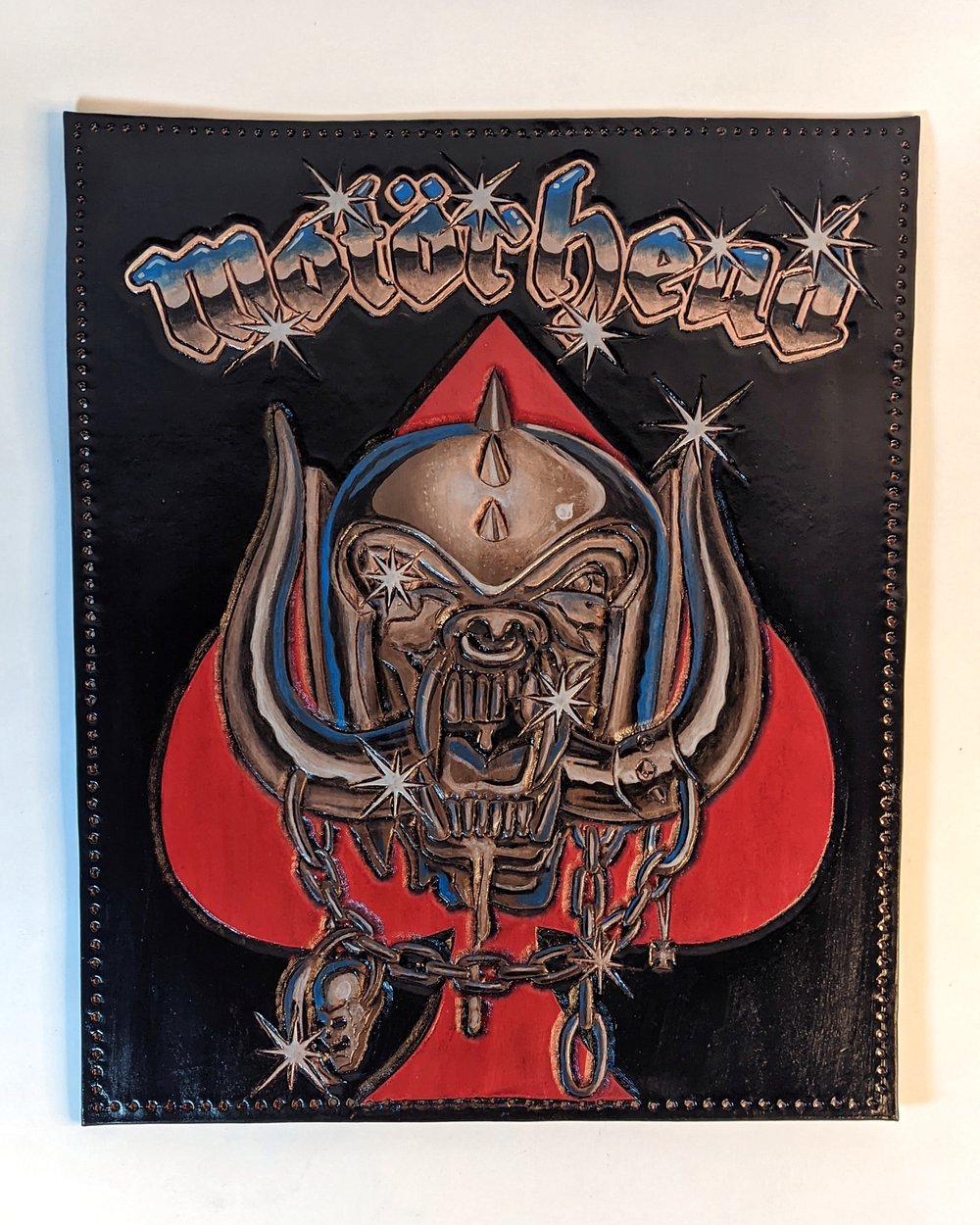 Motorhead Tooled Leather Back Patch
