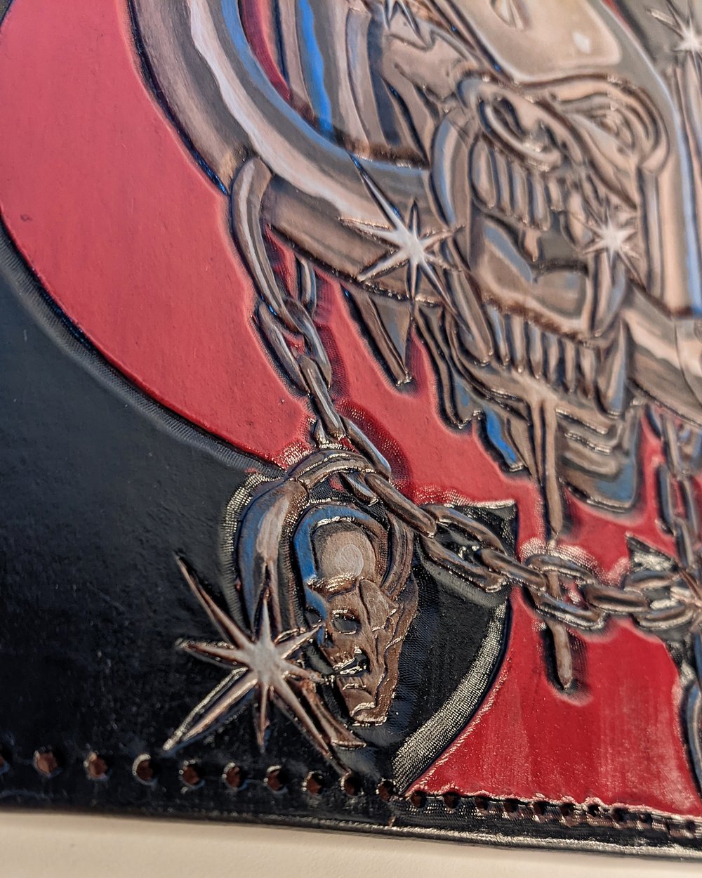 Motorhead Tooled Leather Back Patch