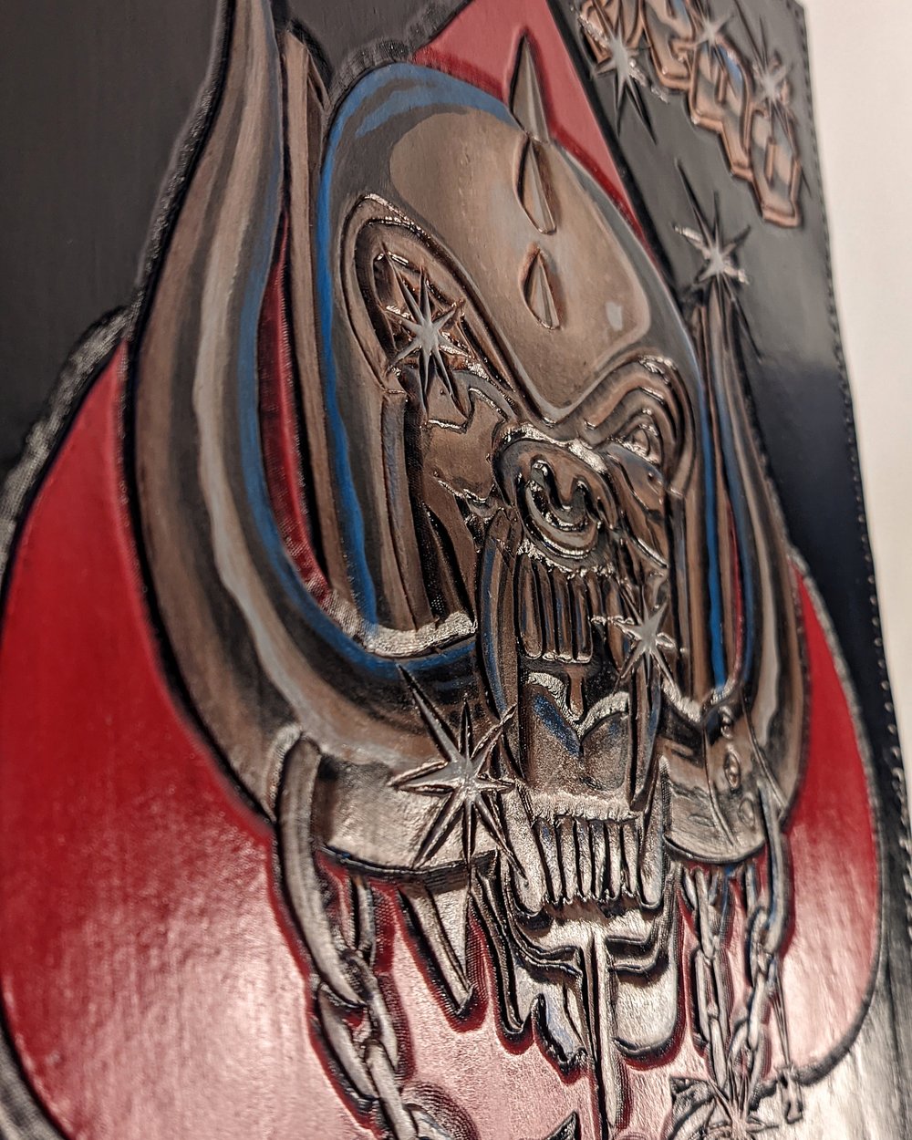 Motorhead Tooled Leather Back Patch