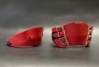 Image 1 of Leather Panel Gag combo set - Red Edition 