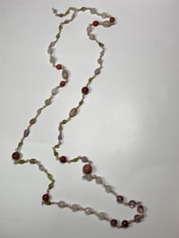 Image 1 of South Hamptons | Garden of Gems multi gemstone long Necklace 113 cm