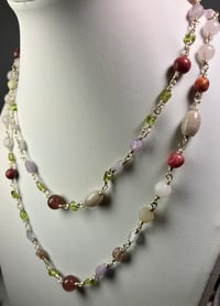 Image 3 of South Hamptons | Garden of Gems multi gemstone long Necklace 113 cm