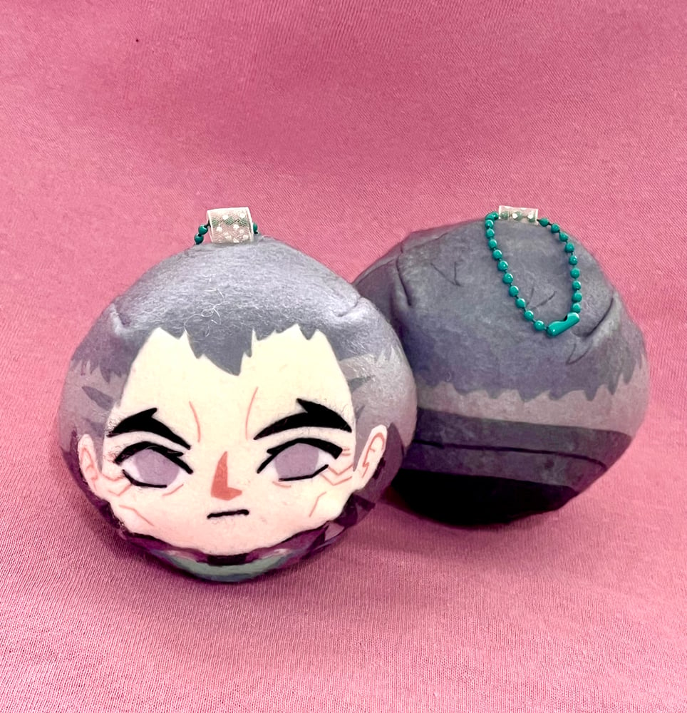 Image of Sigma round keychain plushie