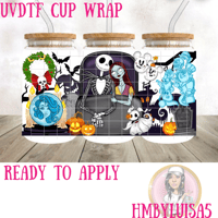 Jack and Sally x Haunted Mansion UVDTF cup wrap 