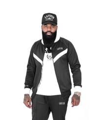 Image 2 of Satin Black tracksuit set