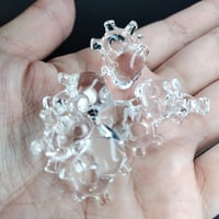 Image 2 of Clear miniature anatomical heart pendant