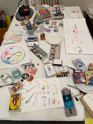 Image of "Tarot and Watercolor" Workshop with Georgia Carbone ~ Saturday, 8/31, 2-5pm